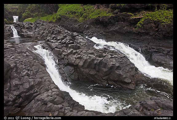 Pipiwai Stream, high water. Haleakala National Park (color)