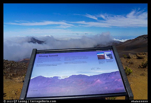 Missing Summit interpretive sign. Haleakala National Park (color)