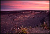 Kilauea caldera at sunset. Hawaii Volcanoes National Park ( color)