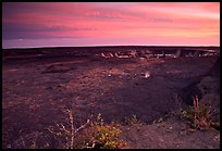 Kilauea caldera at sunset. Hawaii Volcanoes National Park, Hawaii, USA. (color)