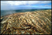 Unstable lava crust on Mauna Ulu crater. Hawaii Volcanoes National Park, Hawaii, USA.