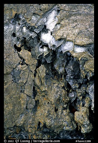 Lava crust on Mauna Ulu crater. Hawaii Volcanoes National Park (color)