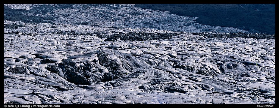 Slope covered with hardened lava flow. Hawaii Volcanoes National Park (color)