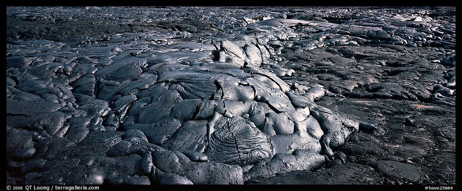 Recently hardened lava flow. Hawaii Volcanoes National Park (color)