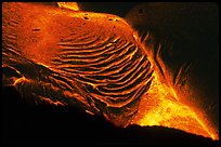 Close-up of molten lava. Hawaii Volcanoes National Park, Hawaii, USA. (color)