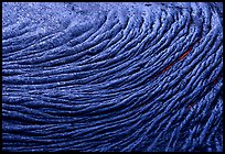 Swirling pattern of flowing pahoehoe lava. Hawaii Volcanoes National Park ( color)