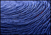 Swirling pattern of flowing pahoehoe lava. Hawaii Volcanoes National Park, Hawaii, USA.