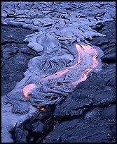 Fluid lava flow detail. Hawaii Volcanoes National Park, Hawaii, USA.