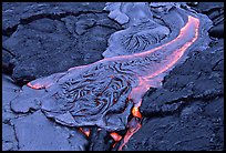 Molten Lava flowing. Hawaii Volcanoes National Park ( color)