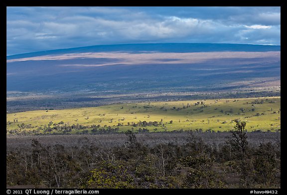 Layered landscape, Mauna Loa. Hawaii Volcanoes National Park, Hawaii, USA.