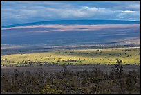 Layered landscape, Mauna Loa. Hawaii Volcanoes National Park, Hawaii, USA. (color)