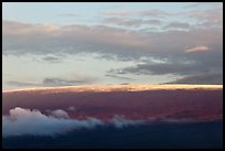 Snow on top of Mauna Loa. Hawaii Volcanoes National Park, Hawaii, USA. (color)