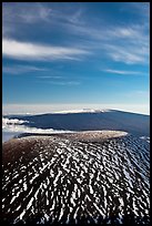 Mauna Kea cinder cone and Mauna Loa. Hawaii Volcanoes National Park, Hawaii, USA. (color)