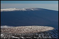 Craters on cinder cone and Mauna Loa. Hawaii Volcanoes National Park, Hawaii, USA.