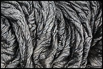 Freshly hardened pahoehoe lava. Hawaii Volcanoes National Park ( color)