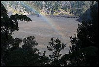 Kīlauea Iki crater and rainbow. Hawaii Volcanoes National Park ( color)