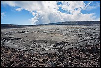 Mauna Loa Summit Crater from North Pit. Hawaii Volcanoes National Park, Hawaii, USA. (color)