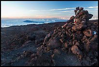 Summit cairn, Mauna Loa. Hawaii Volcanoes National Park ( color)