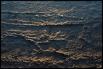 Hardened lava waves which flowed in the 1980s, Mauna Loa summit. Hawaii Volcanoes National Park, Hawaii, USA. (color)