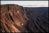 Mauna Loa summit cliffs. Hawaii Volcanoes National Park ( color)