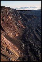 Summit cliffs, Mauna Loa. Hawaii Volcanoes National Park, Hawaii, USA. (color)