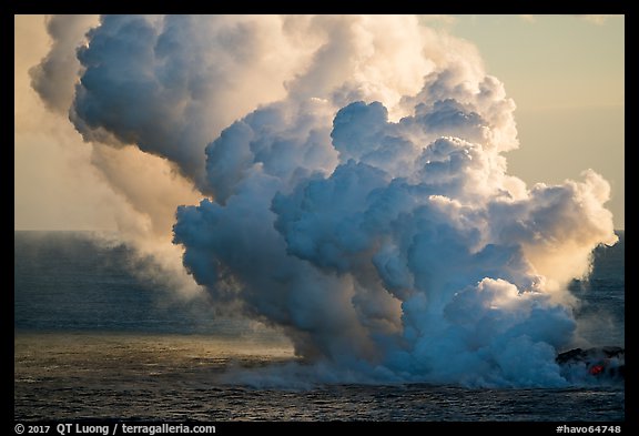 Plume from lava ocean entry. Hawaii Volcanoes National Park (color)