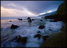 Surf and rocks, Siu Point, Tau Island. National Park of American Samoa
