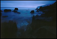 Rocky coastline at dusk, Siu Point, Tau Island. National Park of American Samoa