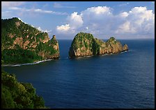 Pola Island and Vaiava Strait, early morning, Tutuila Island. National Park of American Samoa (color)