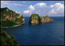 Pola Island and Vaiava Strait, early morning, Tutuila Island. National Park of American Samoa