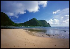 Sand beach in Vatia Bay, Tutuila Island. National Park of American Samoa