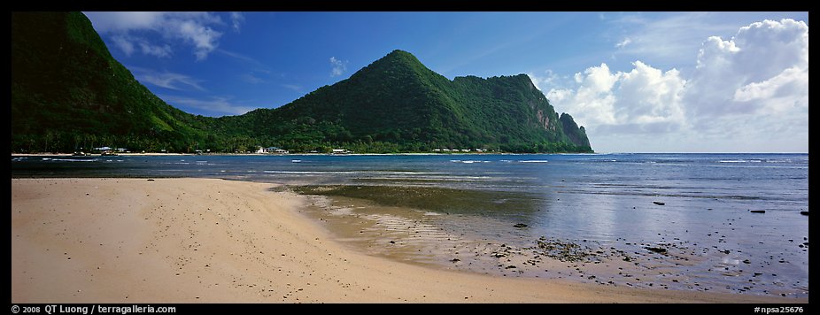 Sandy beach, Tutuila Island. National Park of American Samoa (color)
