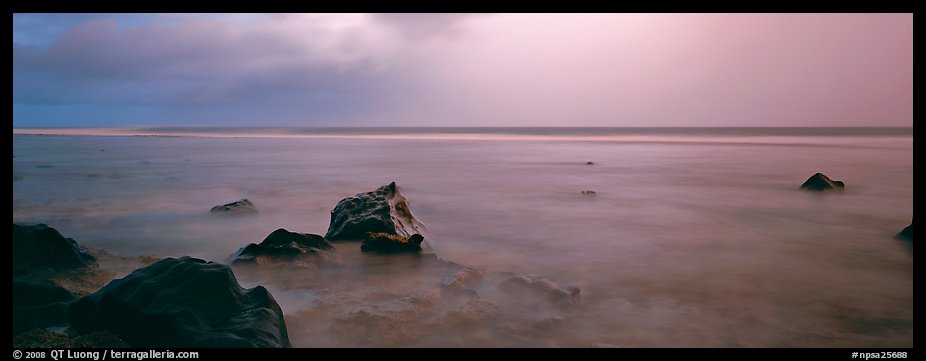 Seascape with storm light. National Park of American Samoa (color)