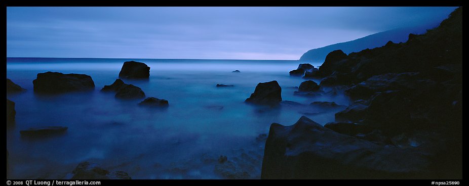 Rugged coastline at dusk. National Park of American Samoa (color)