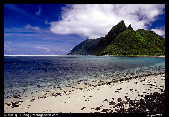 Ofu Island seen from Olosega. National Park of American Samoa (color)