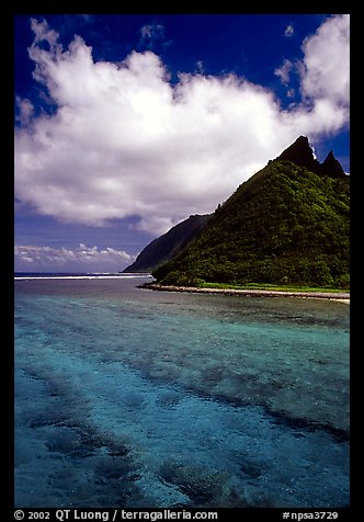Ofu Island seen from the Asaga Strait. National Park of American Samoa (color)