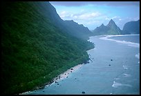Aerial view of the South side of Ofu Island. National Park of American Samoa (color)
