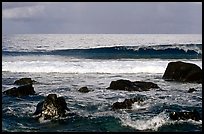 Boulders and surf, Tau Island. National Park of American Samoa ( color)