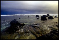 Approaching storm over ocean, Siu Point, Tau Island. National Park of American Samoa ( color)