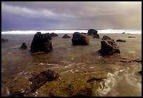 Boulders and approaching tropical storm, Siu Point, Tau Island. National Park of American Samoa ( color)