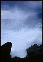 Crashing wave, Siu Point, Tau Island. National Park of American Samoa (color)