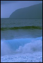 Turquoise waters in surf, Tau Island. National Park of American Samoa ( color)
