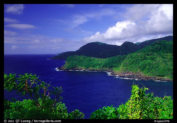 Afono bay, late afternoon, Tutuila Island. National Park of American Samoa