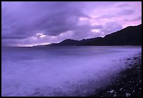 Approaching storm at sunrise, Vatia bay, Tutuila Island. National Park of American Samoa (color)