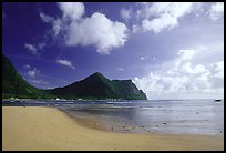Sand beach in Vatia Bay, Tutuila Island. National Park of American Samoa