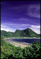 Vatia Bay and village, Tutuila Island. National Park of American Samoa