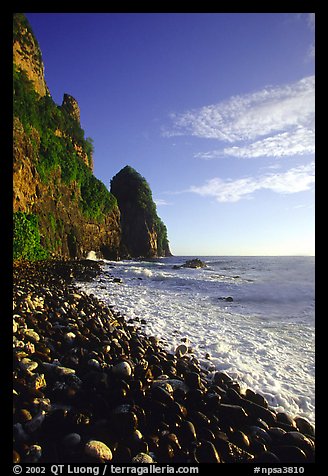 Pola Island at sunrise, Tutuila Island. National Park of American Samoa (color)