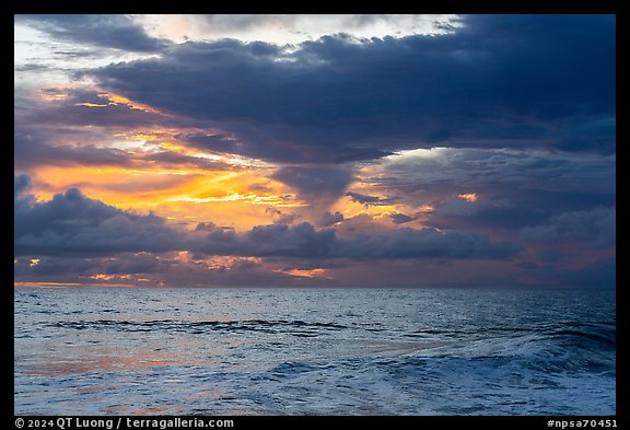 Tropical clouds at sunrise. National Park of American Samoa (color)