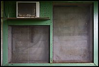 Ofu Ranger Station and Visitor Center window with air conditioning unit. National Park of American Samoa ( color)