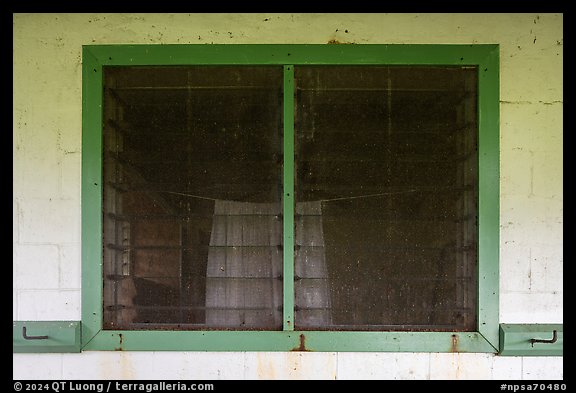 Ofu Ranger Station and Visitor Center window. National Park of American Samoa (color)